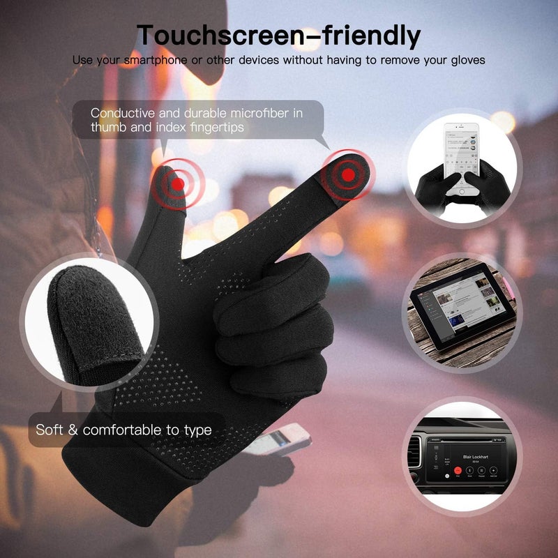 Unigear Running Gloves, Touch Screen Anti-Slip Lightweight Gloves Liners for Cycling Biking Sporting Driving for Men Women (Medium) - Image 5